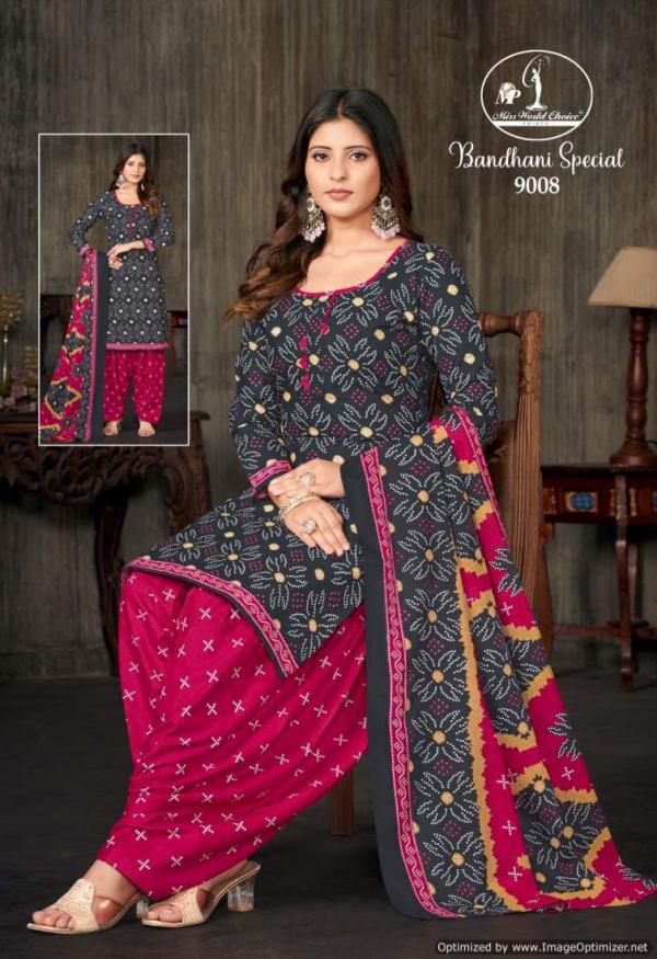 Miss World Bandhani Special Vol 9 Cotton Printed Dress Material